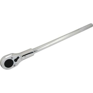 Reversible Hand Ratchet, Chrome, 1 in Drive, 2.5 in lg, 24-Teeth