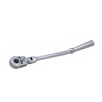 Reversible Hand Ratchet, Mirror Chrome, 3/8 in Drive, 10.80 in lg, 45-Teeth