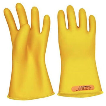 Electrical Gloves, No. 9, Natural Rubber, Yellow, Straight, Natural Rubber