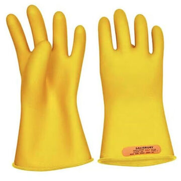 Gants électriques, No. 9. Caoutchouc naturel, Jaune, Droit, Caoutchouc naturel