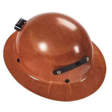 Full Brim Hard Hat, Brown, 4-point Ratchet