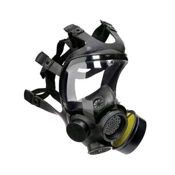 Riot Control Gas Mask, Medium, Hycar Rubber, Black