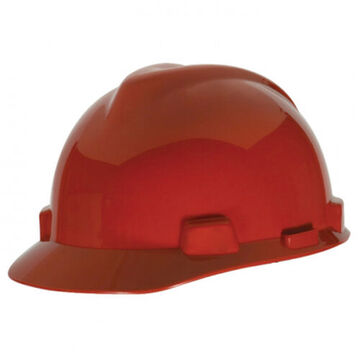 Hard Hat, 6-1/2 To 8 In Fits Hat, Red, Polyethylene, Fas-trac® Iii, E