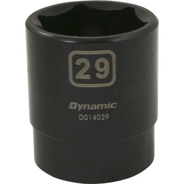 Standard Length Impact Socket, 29 mm Socket, 1/2 in Drive, 1.81 in lg, Steel