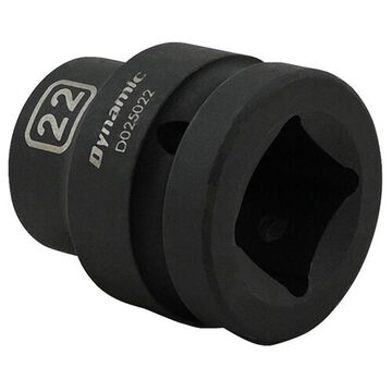 Standard Length Impact Socket, 22 mm Socket, 1 in Drive, 2.28 in lg, Steel