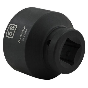 Standard Length Impact Socket, 58 mm Socket, 1 in Drive, 2.95 in lg, Steel