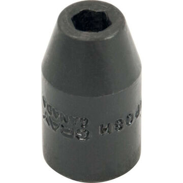 Regular Length Impact Socket, 8 mm Socket, 1/2 in Drive, 38 mm lg, Steel