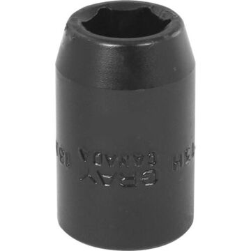 Regular Length Impact Socket, 13 mm Socket, 1/2 in Drive, 38 mm lg, Steel