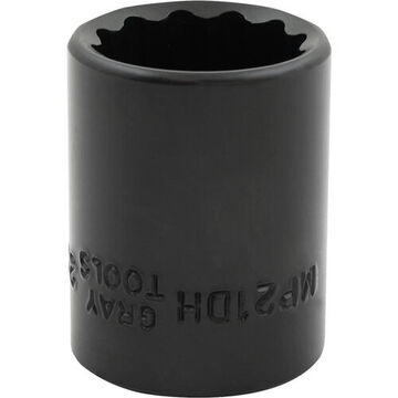Standard Length Impact Socket, 21 mm Socket, 1/2 in Drive, 38 mm lg, Steel