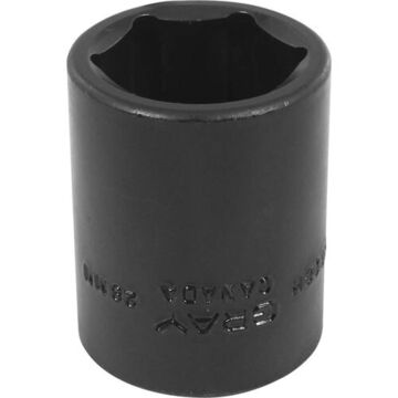 Regular Length Impact Socket, 28 mm Socket, 1/2 in Drive, 50 mm lg, Steel