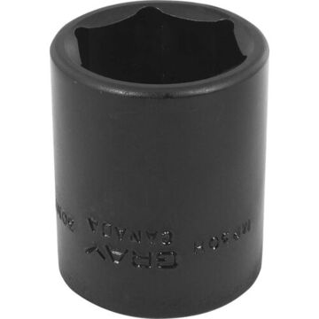 Regular Length Impact Socket, 30 mm Socket, 1/2 in Drive, 50 mm lg, Steel