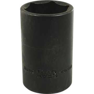 Deep Length Impact Socket, 30 mm Socket, 1/2 in Drive, 78 mm lg, Steel
