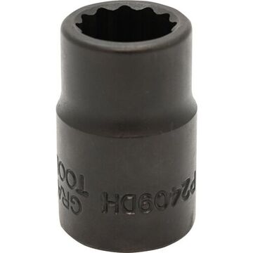 Regular Length Impact Socket, 9/16 in Socket, 1/2 in Drive, 1.5 in lg, Steel