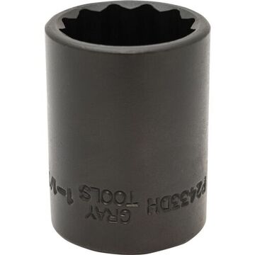 Regular Length Impact Socket, 1-1/16 in Socket, 1/2 in Drive, 1.97 in lg, Steel
