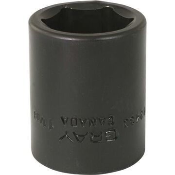 Regular Length Impact Socket, 1-1/16 in Socket, 1/2 in Drive, 1.97 in lg, Steel