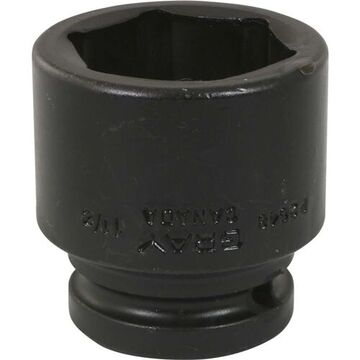 Regular Length Impact Socket, 1-1/2 in Socket, 3/4 in Drive, 2.2 in lg, Steel