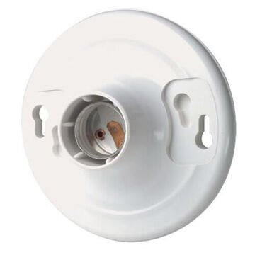 Keyless Ceiling Receptacle Light Socket Lamp Holder, 660 W, 600 V, Incandescent, E26 Medium