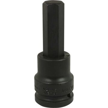 Standard Length Impact Socket Bit, Flat, 19 mm Bit, 3/4 in Drive, 50 mm lg