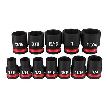 Socket Set Square Impact, 12-piece, Forged Steel
