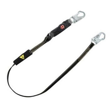 Welding Shock Absorbing Lanyard, 6 ft lg, 1-Leg, 36C Small Snaphooks