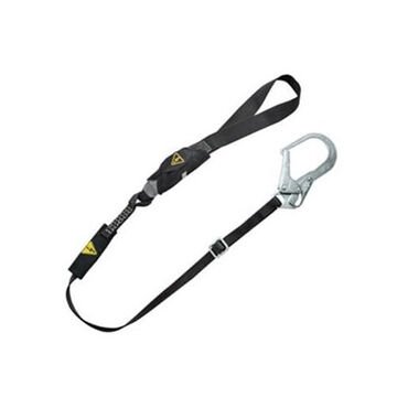 Utility Shock Absorbing Lanyard, 130 to 310 lb, 6 ft lg, 1-Leg, 36CL Large Snaphooks