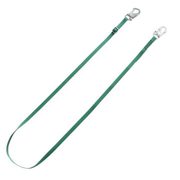 Restraint Lanyard, 400 lb, 10 ft lg, 1-Leg, Green, 36C Small Snaphooks