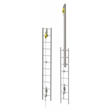 Lifeline Kit Vertical Ladder, 400 Lb, 20 Ft Lg, Silver, Stainless Steel