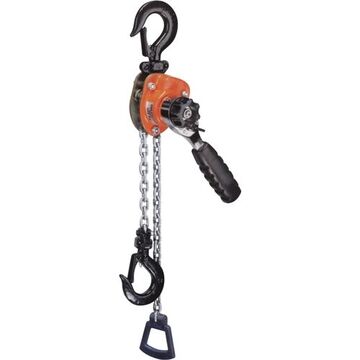 Mini Ratchet Lever Chain Hoist, 550 lb, 5 ft ht Lifting, 56 lb, 5 ft lg, 53/64 in