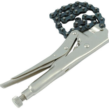 Flexible Heavy-Duty Locking Chain Clamp, Nickel Plated