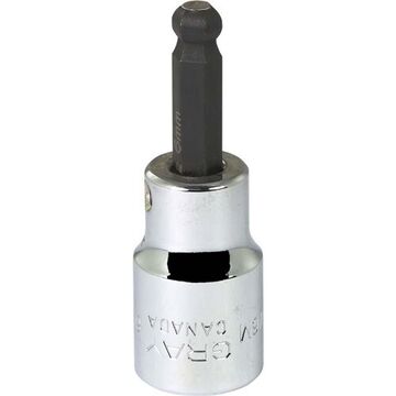 Standard Length Magnetic Socket, Ball, 6 mm Bit, 3/8 in Drive, 31 mm lg