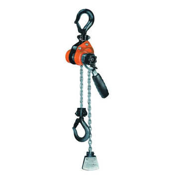 Mini Ratchet Lever Chain Hoist, 1100 lb, 10 ft ht Lifting, 78 lb