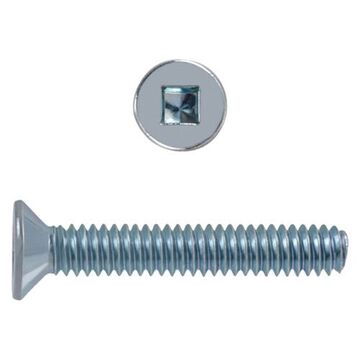 Machine Screw, 9/16 in, 1-1/2 in lg, Steel, Socket, Zinc, Square/Slotted