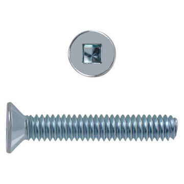 Machine Screw, 5/8 in, 2-1/2 in lg, Steel, Socket, Zinc, Square/Slotted