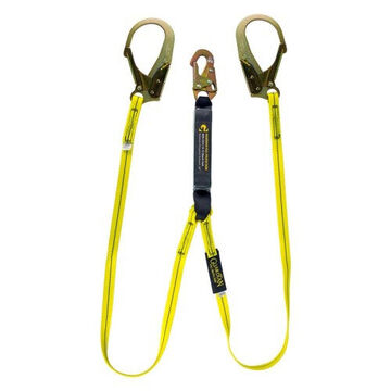 Adjustable Positioning and Restraint Lanyard, 4 ft lg, Yellow