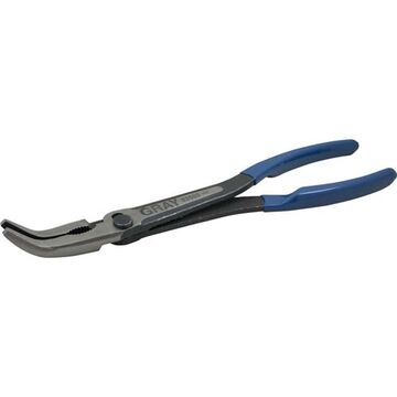 Heavy-Duty Long Reach Bent Needle Nose Plier, 2 in