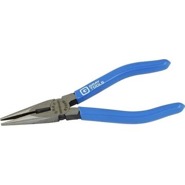Needle Nose Plier, 5-1/2 in Nominal, Straight, 1-1/2 in lg, Steel