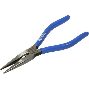 Needle Nose Plier, 6-1/2 in Nominal, Straight, 2 in lg, Steel