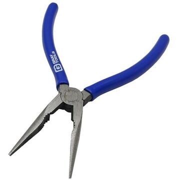 Needle Nose Plier, 6-1/2 in Nominal, Straight, 2 in lg, Steel