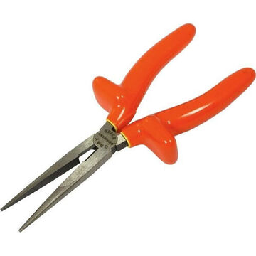 Insulated Long Needle Nose Plier, 2-3/4 in lg, Steel