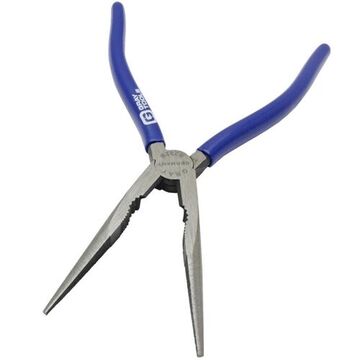 Needle Nose Plier, 8 in Nominal, Straight, 2-3/4 in lg, Steel