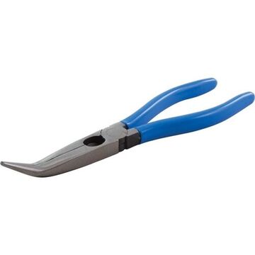 Needle Nose Plier, 6-1/2 in Nominal, 40 deg Bend, 2-3/4 in lg, Steel
