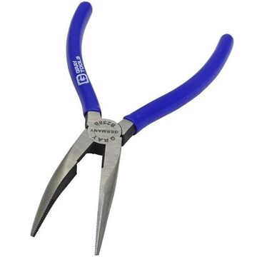 Needle Nose Plier, 6-1/2 in Nominal, 40 deg Bend, 2-3/4 in lg, Steel