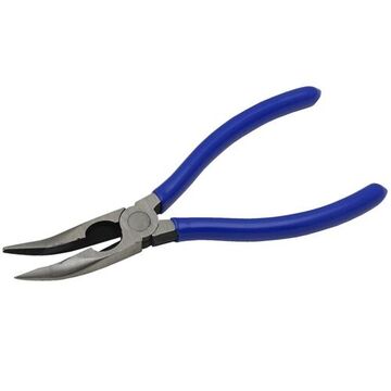 Needle Nose Plier, 6-1/2 in Nominal, 40 deg Bend, 2-3/4 in lg, Steel