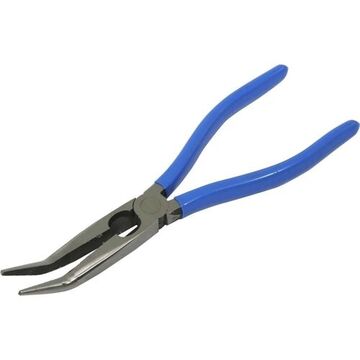 Needle Nose Plier, 8 in Nominal, 40 deg Bend, 2 in lg, Steel