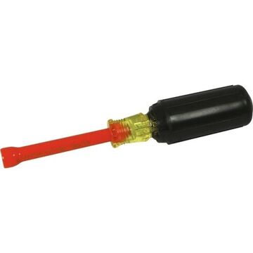 Insulated Nut Driver, 1/4 in Drive, Hex