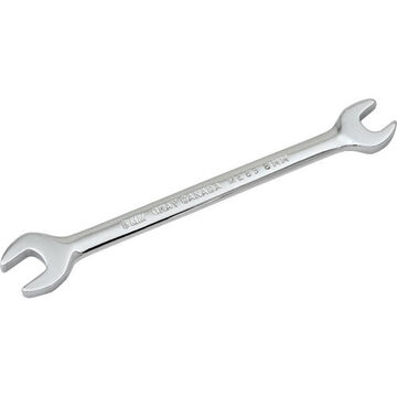 Open End Wrench, 8 x 9 mm Opening, 5.30 in lg, 15 deg