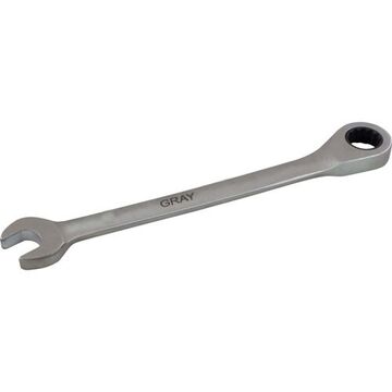 Fixed Head Ratcheting Wrench, 8 Mm Opening, Ratcheting, 5.9 In Lg, 12-point, Stainless Steel