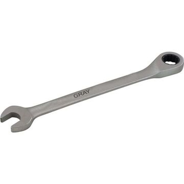 Fixed Head Ratcheting Wrench, 5/16 In Opening, Ratcheting, 5.66 In Lg, 12-point, Stainless Steel
