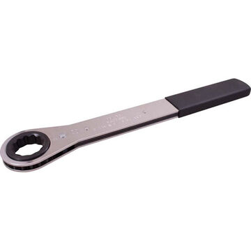 Flat Box End Ratcheting Wrench, 1-5/16 In Opening, Ratcheting, 15.5 In Lg, 12-point, Steel