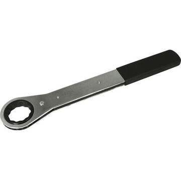 Flat Box End Ratcheting Wrench, 1-9/16 In Opening, Ratcheting, 15.5 In Lg, 12-point